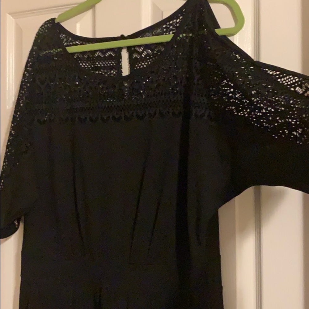 City Chic Black Lace Jumpsuit
